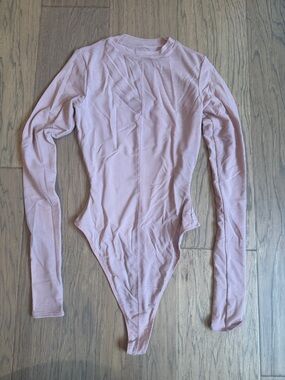 naked wardrobe Light Pink Lightweight Mesh Bodysuit Small